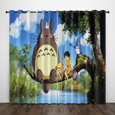 2025 NEW Cartoon Tonari no Totoro Curtains Pattern Blackout Window Drapes